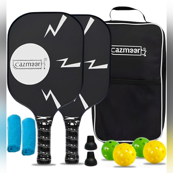 Pakingo Set of 2 Pickleball Paddles 4 Balls Carry Case USAPA Fiberglass - Picture 5 of 8